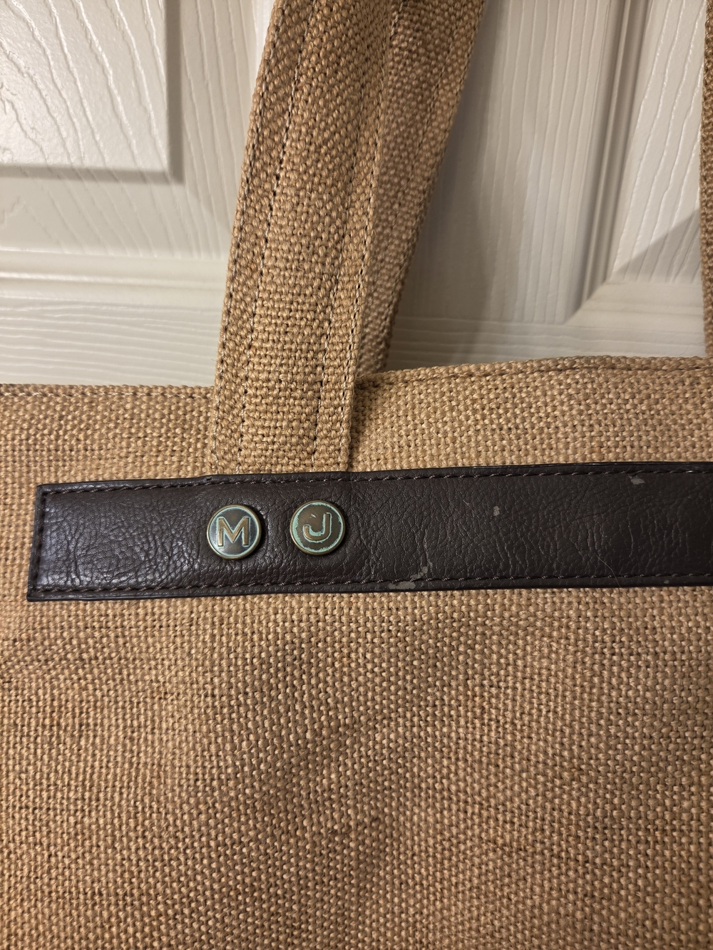 Marc Jacobs Tan Canvas Tote with Dark Brown Trim - Picture 13 of 16